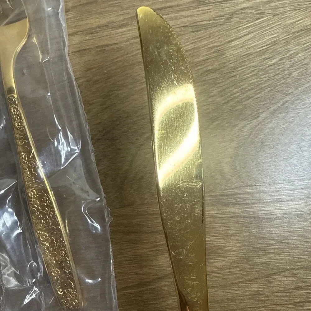 Vtg International Silver Co Rogers Gold Golden Dawn Place setting Replacement